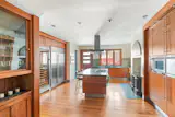 The kitchen is fully updated with Gaggenau appliances. 