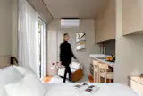 Double-glazed windows and composite panels keep the units well insulated.