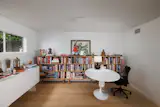 Oak flooring runs throughout the home.