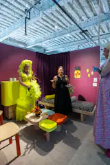 More design fairs and the like should have a drag queen presence—though that’s not what initially drew me to Finnish designer Henri Judin’s booth.