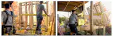 Kumpfmiller’s team at American Dreamers Renovations created a custom "sled on stilts" to install the glass floor.&nbsp;