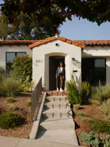 Like many ranches in the hilly neighborhood, the house steps gently down the street, creating three interior levels.