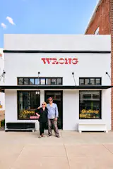 Before inhabiting a 2,000- square-foot space on  N. Highland Avenue in Marfa, Wrong—the brainchild of Camp Bosworth and Buck Johnston—thrived for years in an 1880s adobe church and parsonage.