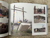 Waichi, who has a background in construction, made a swing out of a boat.