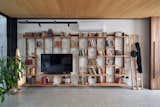 La Base designed the shelving in the living space.