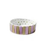 Maison Flaneur Olive on Purple Stripe Pet Bowl