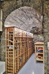The basement includes a wine cellar.