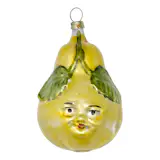 Choosing Keeping Pear Face Glass Ornament