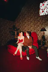 Couple Margaret and Cory Bienert as seen in one of the bedrooms in the house they’ve spent few years turning into their dream home—and hotel.