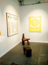 "We wanted to convey a Northern Californian aesthetic rooted in material sensitivity, experimentation, and a deep connection to place," says Blunk Space curator Mariah Nielson, daughter of JB Blunk, of the booth’s pairing. It features furniture by contemporary designer Rio Kobayashi alongside historic Blunk-era paintings.