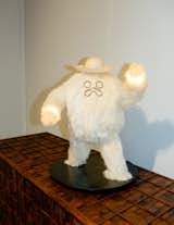 At the back of the Friedman Benda booth, Mexican designer Fernando Laposse presented one of his Patachon monster table lights, a furry figure with glowy hands and a plucky straw hat. Made of hand-knotted agave fibers with brass and steel details, the figure became our FOG mascot—playful, irreverent, and a celebration of the art of craft.
