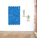 Designer Bilge Nur Saltik showed her Postmark rug and vases in the Outside in the Middle exhibition at Matéria Gallery during Detroit Month of Design.