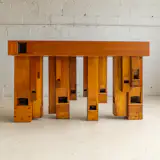 As they were deconstructing an old church, Woodward Throwbacks salvaged pieces of its pipe organ to create this entry table.