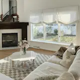 Custom Relaxed Roman Shades Cord Lift