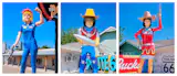 Left to right: "Rosie the Riveter," "Buck Atoms," and "Stella," installed at Buck Atom’s Cosmic Curios on 66 in Tulsa, Oklahoma.