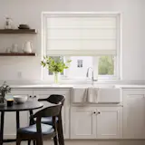 Custom Front Slat Roman Shade Cordless