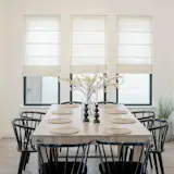 Custom Front Slat Roman Shade Cordless