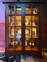 The metalwork cabinet at the Grand Californian.