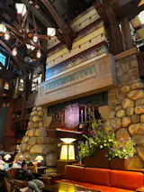 The absolutely steriodial fireplace at the Grand Californian.