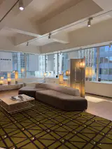 Rarify, the online retailer of rare vintage furniture and contemporary designs, showed its first exclusive collaboration with an independent designer, Brooklyn-based Christian Borger. The display included the MLS-01 Tangent lamp, which has 3D-printed shade components developed with Gantri, and an RG-01 Framework rug.  Photo 10 of 13 in Glass-Like Dimmer Knobs I Had to Touch and More Engaging Objects at the Afternoon Light Design Fair