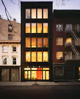 Our second home, the Big House, as seen in Dwell’s June 2003 issue, was next door, and much larger: five stories, and, as he told this magazine back then, powered by geothermal energy, making it the "first of its kind in New York."