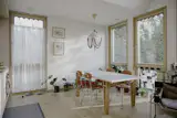 Evan, also an architect, built the dining table from a design by Enzo Mari.