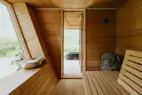 <span style="font-family: Theinhardt, -apple-system, BlinkMacSystemFont, "Segoe UI", Roboto, Oxygen-Sans, Ubuntu, Cantarell, "Helvetica Neue", sans-serif;">The bench can be converted into a double bed to host guests.</span>
