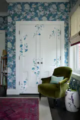 Inspired by British design, multiple pieces were sourced from the UK for Studio Olivine’s bedroom.