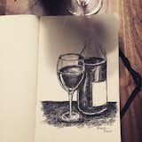 Wino with a pen and a #molskine. #sketch