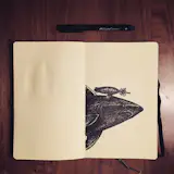 Shark with freakin' lasers #molskine #ink #sketch
