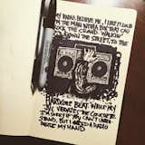 An I know I can't live without my Radio #llcoolj #molskine #sharpie #sketch