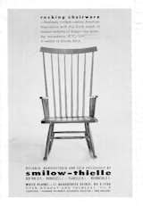 Starting in the early ‘60s and lasting through the ‘70s, Smilow-Thielle ran this surprisingly modern and graphic ad in multiple publications. This is the same rocking chair that is once again being brought to market.
