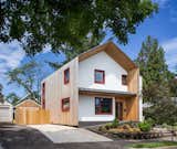 The exterior of the Phoenix Passive House is lined with locally milled cedar siding. With a dual-wall construction, the structure is covered with an Agepan weather protective barrier—also known as wax-impregnated fiberboard. The triple-paned windows were fabricated in Seattle and framed with Oregon-grown FSC certified wood. They’re outfitted with automated exterior solar shades. Additionally, the house is prewired for a car charging station.&nbsp;