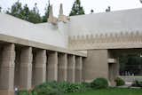 Exterior details of Frank Lloyd Wright's Hollyhock House.