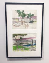 Edward Cella Art &amp; Architecture from Los Angeles deals a collection of architectural illustrations by iconic architect Richard Neutra. Shown here is a pair of 1963 elevation drawings down with pastel on paper. It shows the Mariners Medical Art Center in Newport, California.  Photo 3 of 11 in Follow Us Through San Francisco’s FOG Design & Art Fair