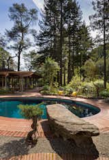 A huge rock that Liebermann picked out himself acts as a diving board into the pool. Liebermann's design allows the house to reflect in the pool when you first walk in through the front gate. The reflection doubles the size of the house. &nbsp;&nbsp;