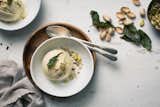 Coconut ice cream with pineapple sage and crushed pistachios. Photo by Brooke Bass 