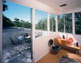 #StenHouse #modern #midcentury #Nuetra #1934 #interior #inside #seating #windows #lighting #outside #outdoors #deck #wood #SantaMonica #California #Pentagram #MarmolRadziner