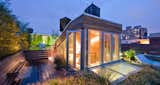 #BroadwayPenthouse #modern #midcentury #exterior #outdoors #outside #rooftop #green #view #chairs #skylight #wood #panels #window #lighting #NewYork #JoelSandersArchitects
