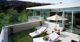 #SeongbukdongResidence #modern #midcentury #enclave #sustainable #L-shaped #deck #windows #glass #seating #chaiselounge #umbrella #stairs #doors #Seoul #JoelSandersArchitects