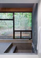 #BedfordResidence #1950s #modern #midcentury #interior #inside #indoors #windows #lighting #bathroom #shower #stairs #wood #tile #naturallighting #Bedford #BalmoriAssociates #JoelSandersArchitect