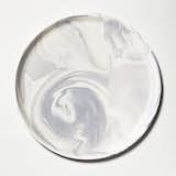 Marble series porcelain plate designed by Philadelphia-based studio FELT+FAT