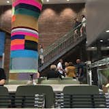 Knitted column by Magda Sayeg, inside the circa-1908 landmarked building in New York, reimagined by Rei Kawakubo as Dover Street Market. Steps from the Dwell office, and my favorite place to get a quick afternoon pick-me-up.