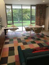 The common room for the Miller family children, which Xenia converted into an additional workspace for herself after the kids moved out. #MillerHouse #Columbus #Saarinen #Eames #Kiley #Girard #AlexanderGirard