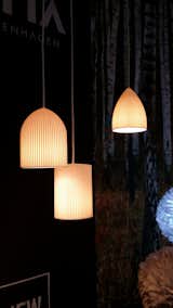 Pleats, please: We're seeing a big comeback in pleated lampshades. Made from polycarbonate and a soft, pleated silicone casing, these Ripples pendants by Vita Copenhagen emit a soft glow and come in three different shapes. Believe it or not, they can also be shipped completely flat-packed, and assembled in a pinch.