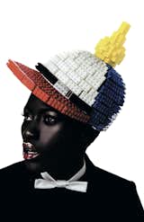 Lego hat, JC in the Sky with Diamons collection, Tush Magazine.