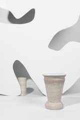 Trained in urban planning and historic preservation, Brooklyn-based designer Natalie Weinberger creates ceramics by blending recycled white stoneware and porcelain with black volcanic sand. The line is available at Still House in New York's East Village and stillhousenyc.com.
