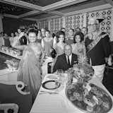 Caesars founder Jay Sarno enjoys a feast the the original Bacchanal restaurant, 1967.