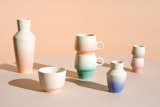 The Breakfast Club is the first collection by Pax Ceramics, a Venice-based homeware brand founded by Mia Herron Kantor. The hand-sprayed airbrush glazes recall sunset skys, with color palettes inspired by artists James Turrell, Georgia O'Keeffe, and Josef Albers.