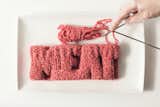 With "The In Vitro Meat Cookbook," the Next Nature Network proposes 45 unusual recipes for cultured meat, a protein source grown in a laboratory from animal stem cells, including this concept for knitted meat.
